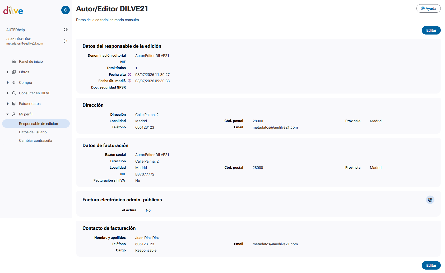 Ficha del responsable de edición